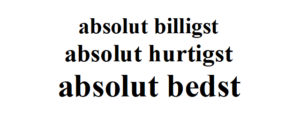 absolut billigst absolut billigst