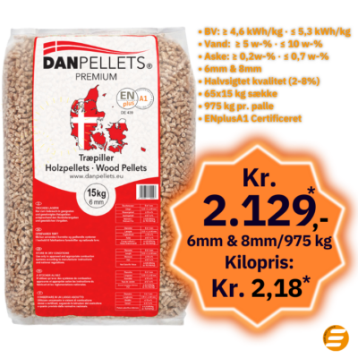 DanPellets Premium - 6mm & 8mm - 975 kg