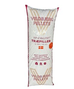 Vildbjerg <br> Træpiller <br> <font> -HP Kvalitet- </font>
